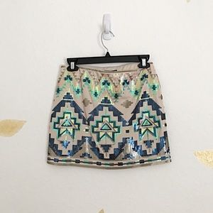 Express sequins mini skirt Xs